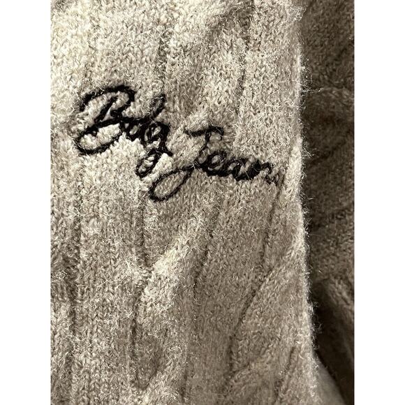 BDG Urban Outfitters Sand Cable Knit Long Sleeve Crop Baggy Sweater Sz XS New - Picture 5 of 14